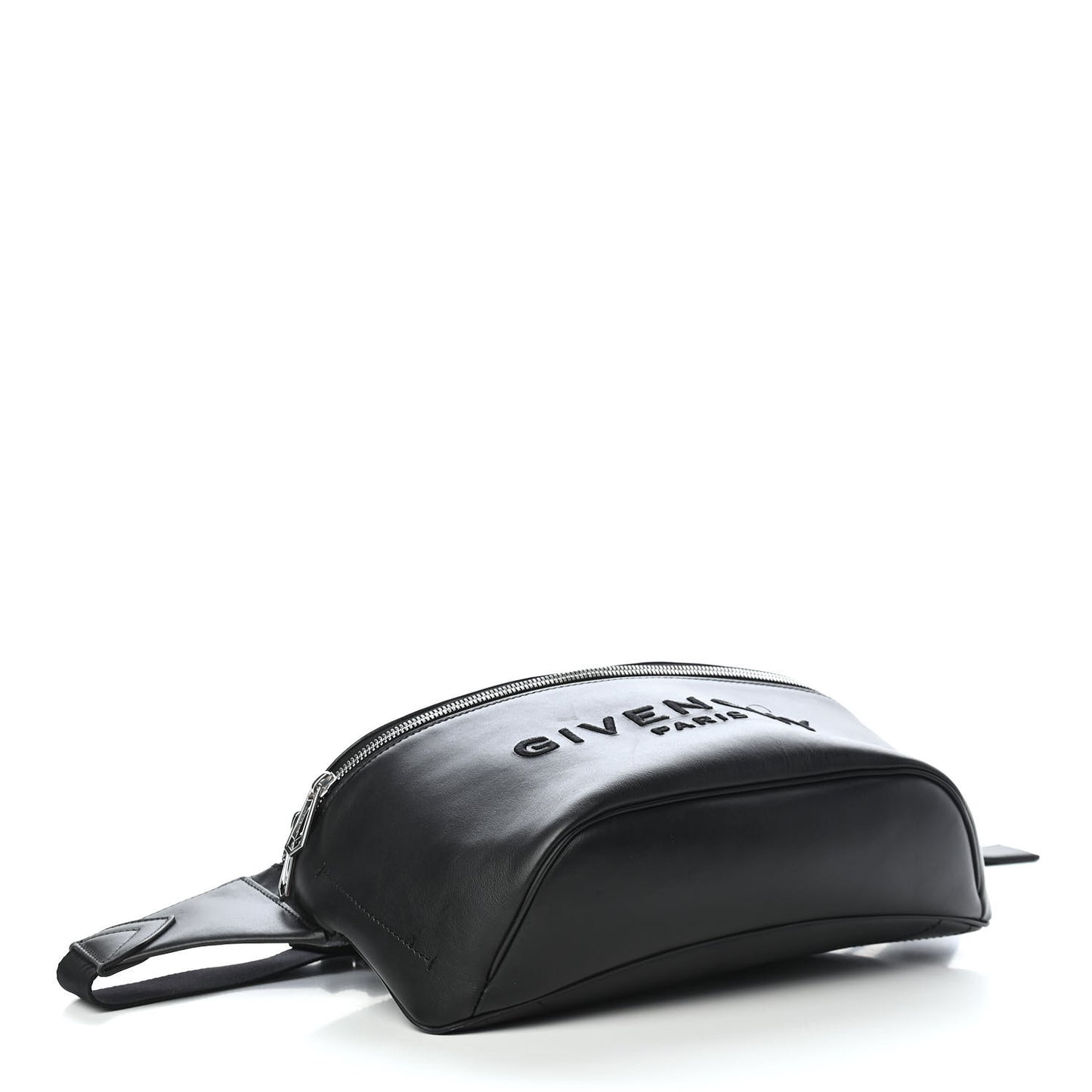 Calfskin Logo Belt Bag Black