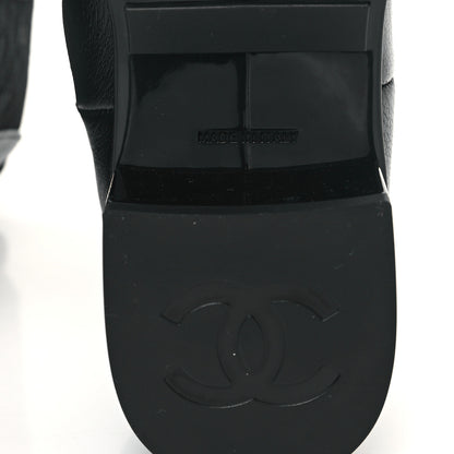 Chanel Calfskin Patent Cap Toe CC Short Boots 37 Black 6 of 8