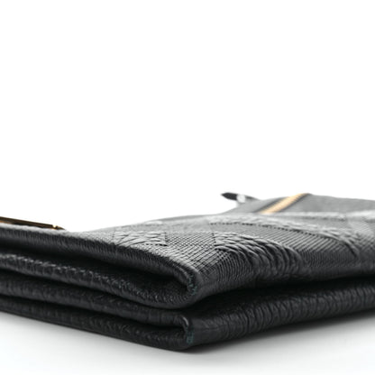 Burberry Signature Grain Calfskin Check Embossed Medium Balmoral Clutch Bag Black 7 of 10
