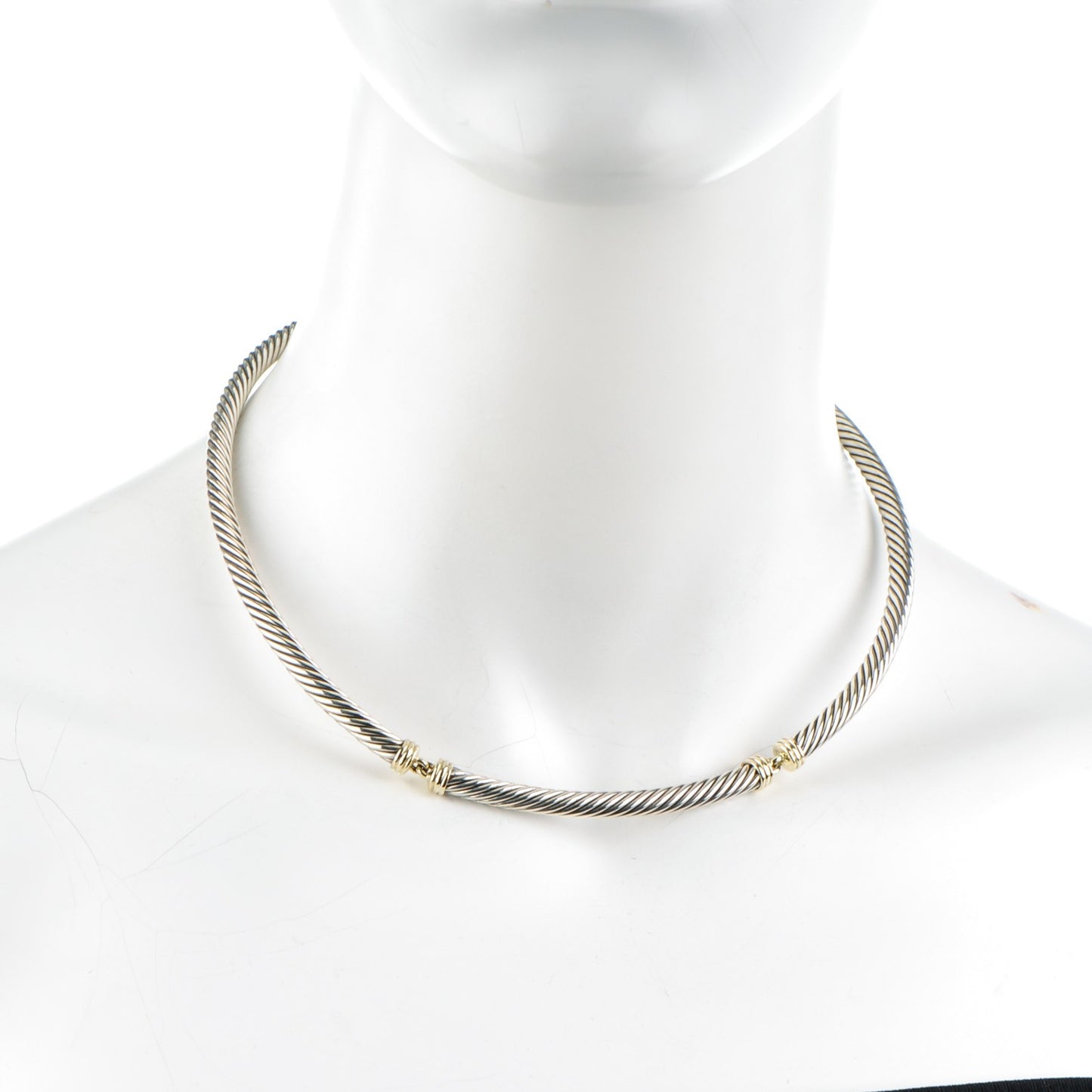 Sterling Silver 14K Yellow Gold 5mm Metro Necklace