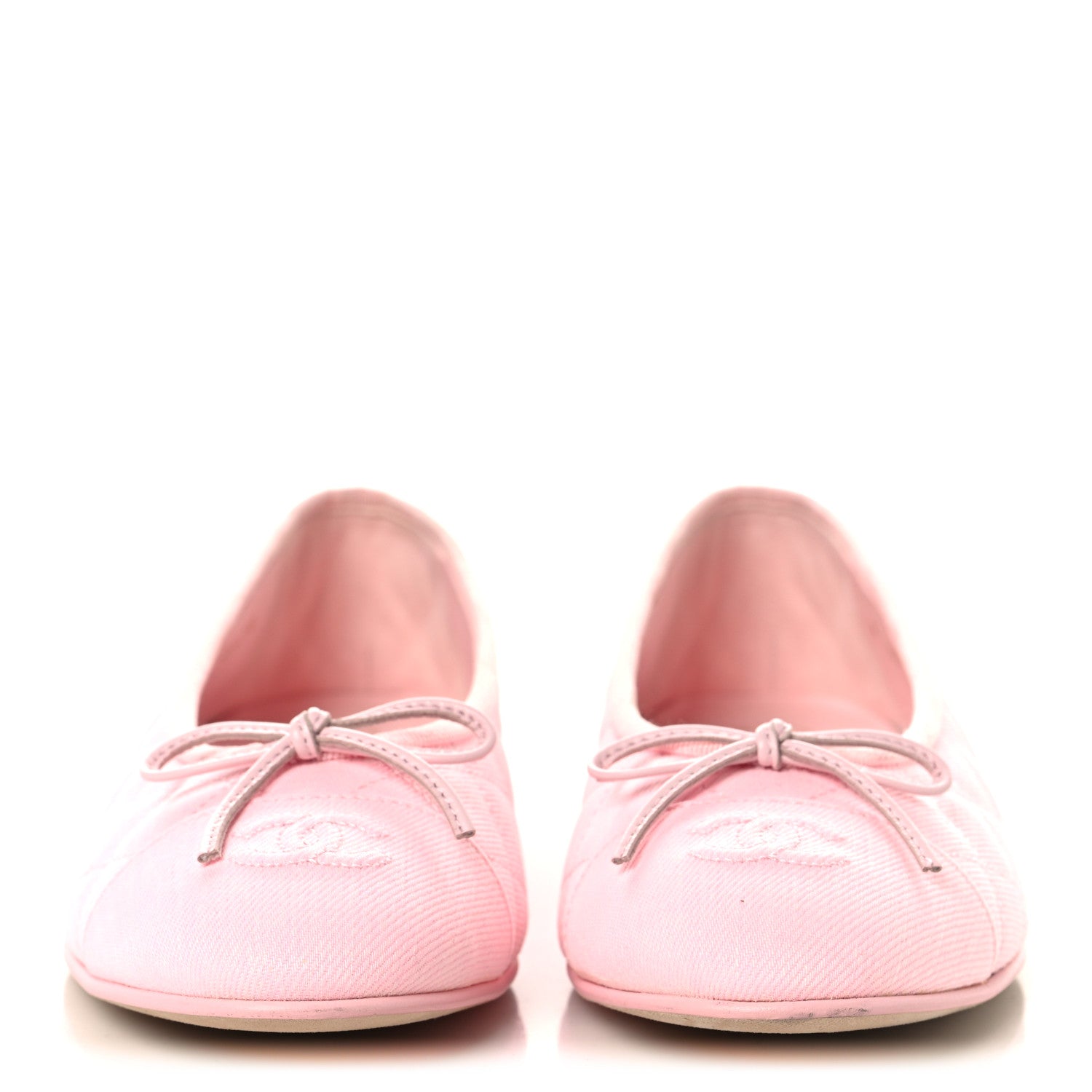 Chanel Denim CC Cap Toe Ballerina Flats 39.5 Pink 3 of 10