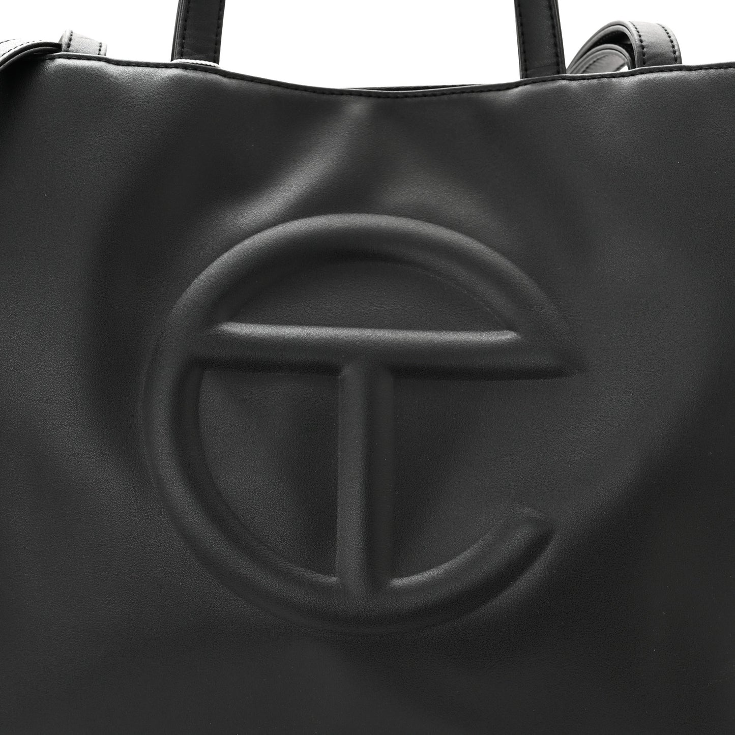 Vegan Leather Medium Shopping Bag Black