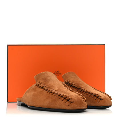 Hermes Suede Goatskin Womens Declic Mule 35 9 of 9