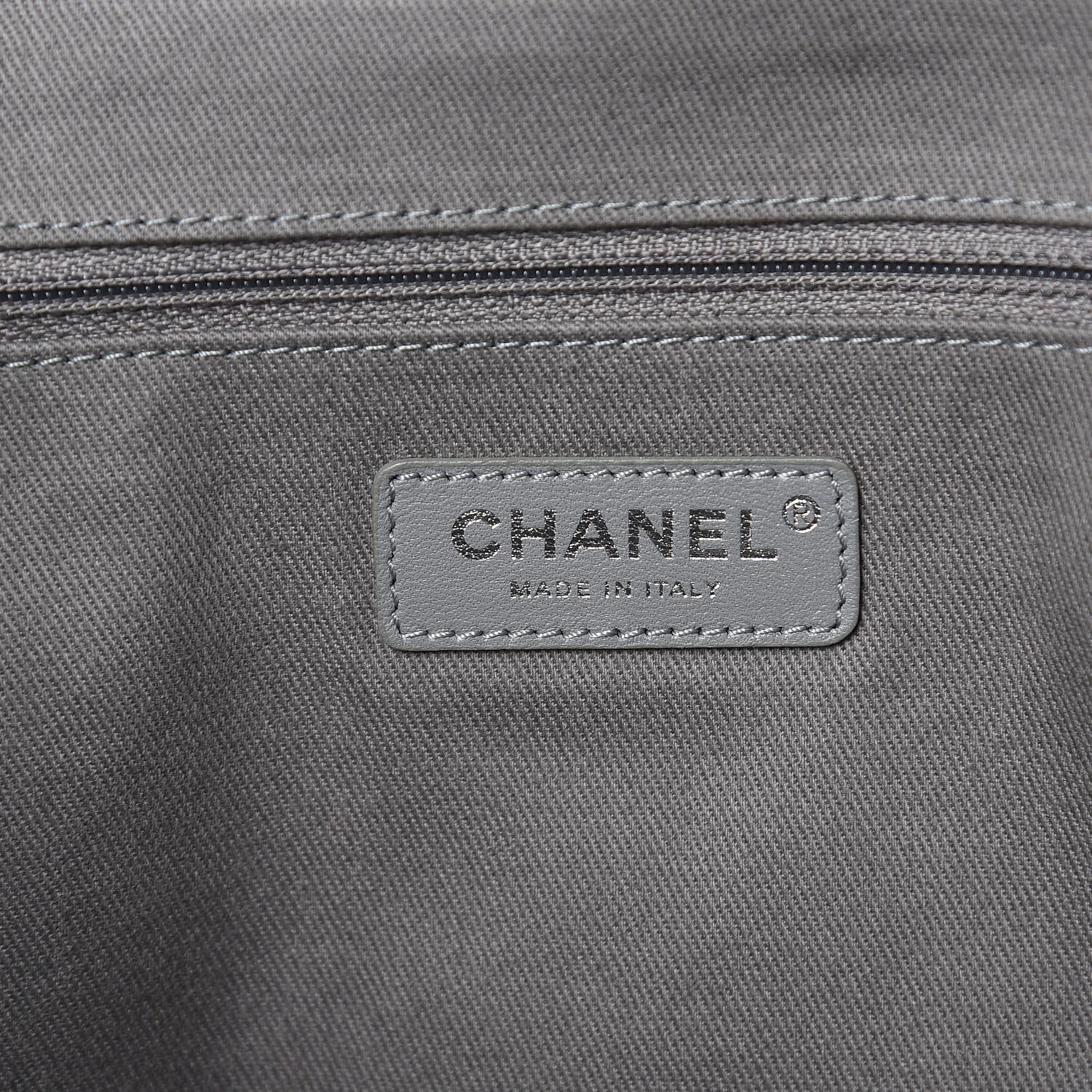Chanel Woven Straw Raffia Small Deauville Tote Grey 6 of 9