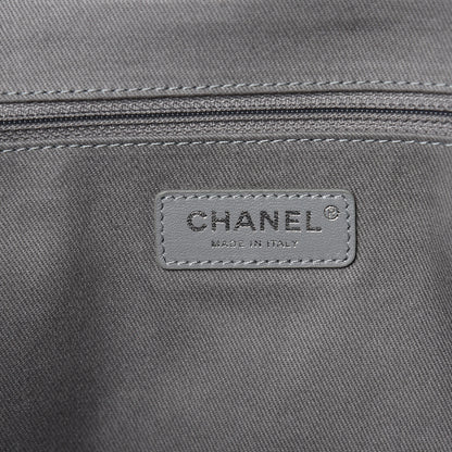Chanel Woven Straw Raffia Small Deauville Tote Grey 6 of 9