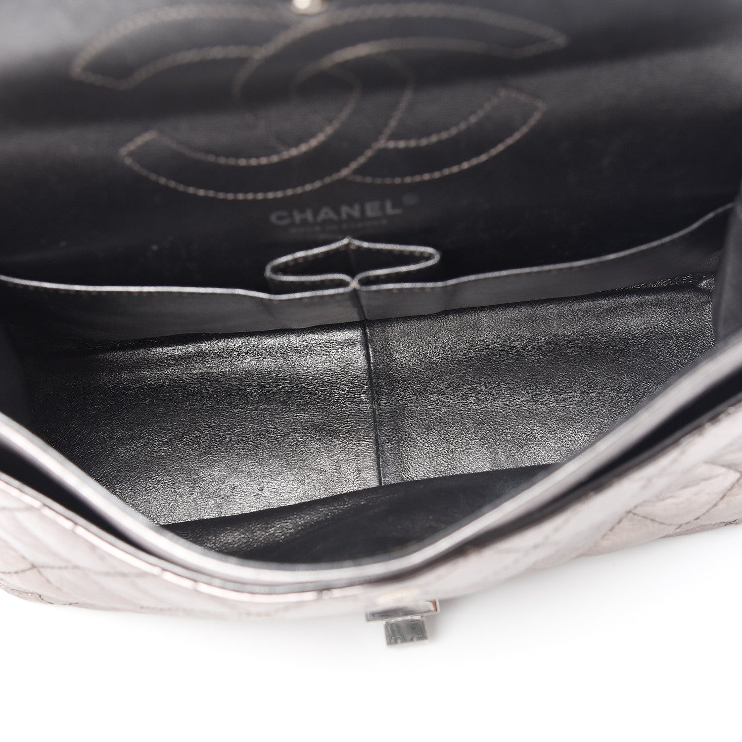 Chanel Metallic Aged Calfskin Quilted 2.55 Reissue 226 Flap Dark Silver 4 of 11