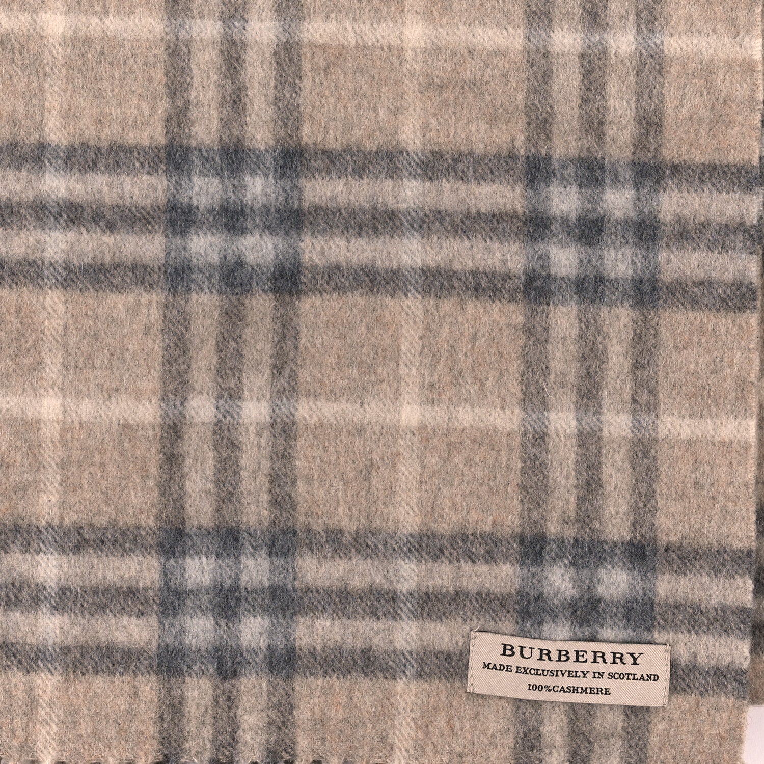 Burberry Cashmere House Check Fringe Scarf 3 of 3