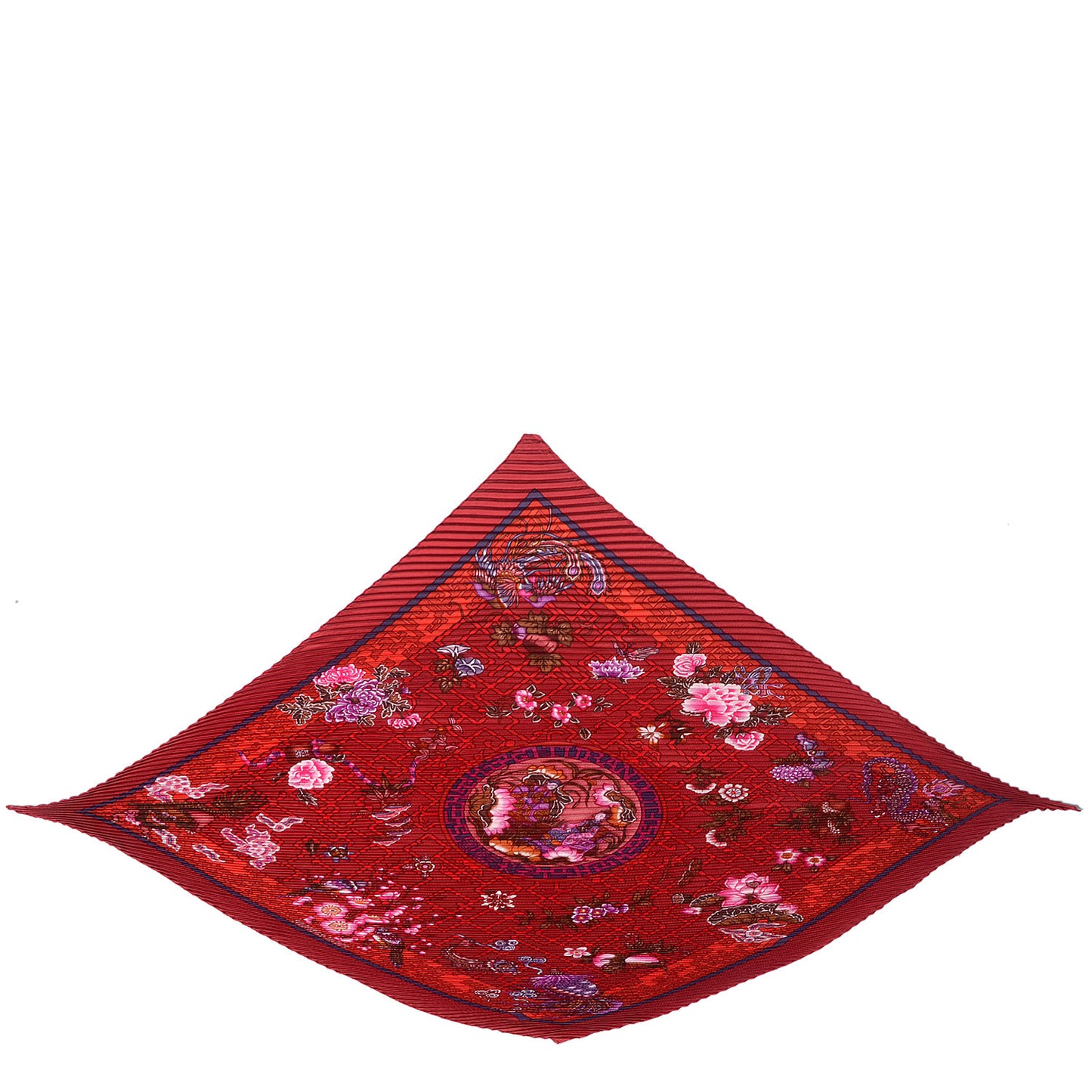 Silk Plisse Turandot Scarf 90