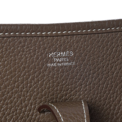 Hermes Taurillon Clemence Evelyne III PM Etoupe 6 of 9