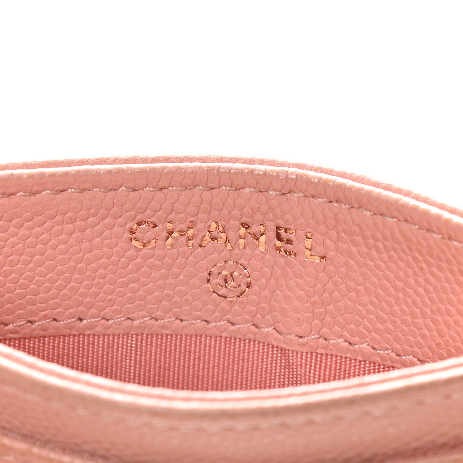 Chanel Caviar Camellia Embossed Card Holder Nude 5 of 10