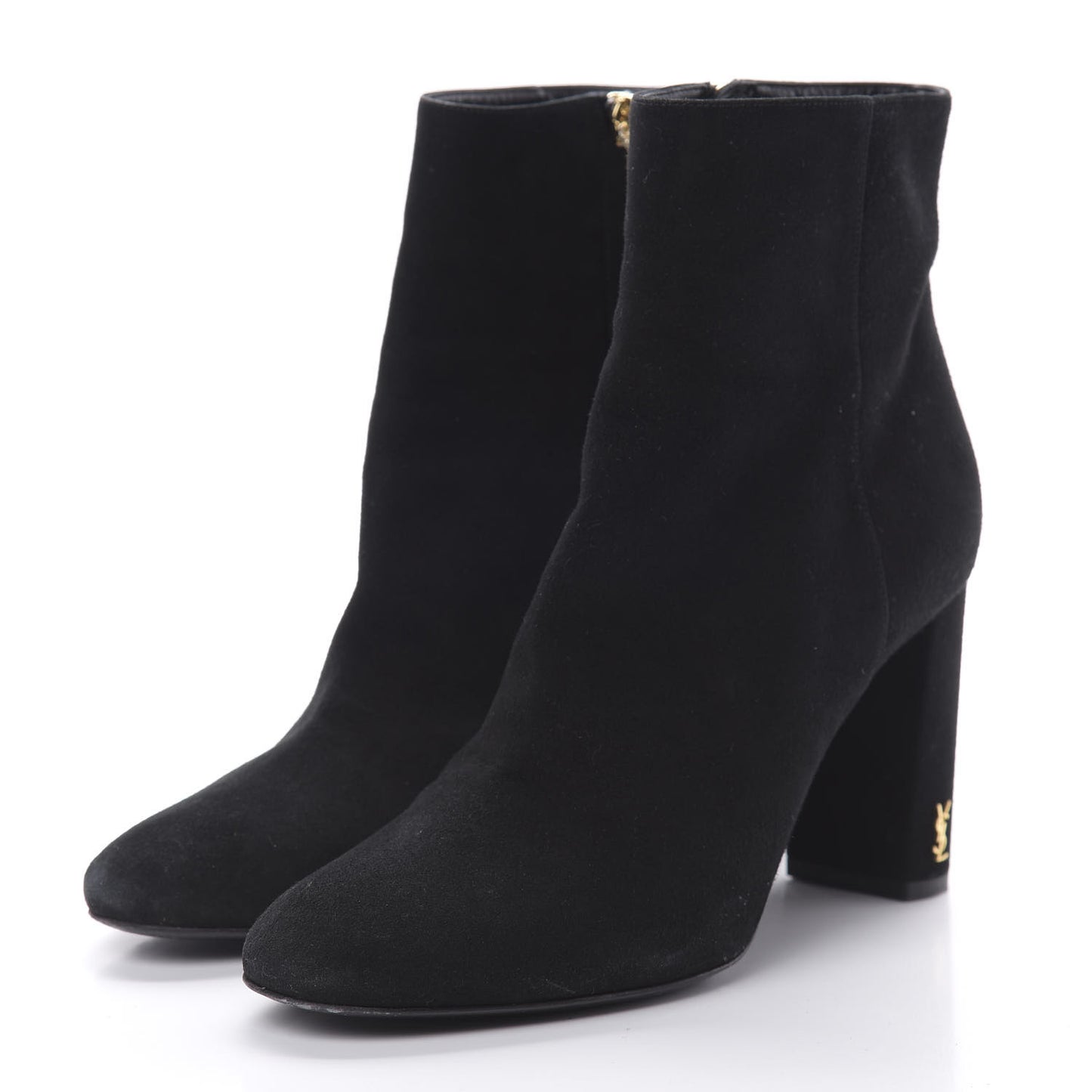 Suede Loulou Ankle 95 Zip Boot 38.5 Black