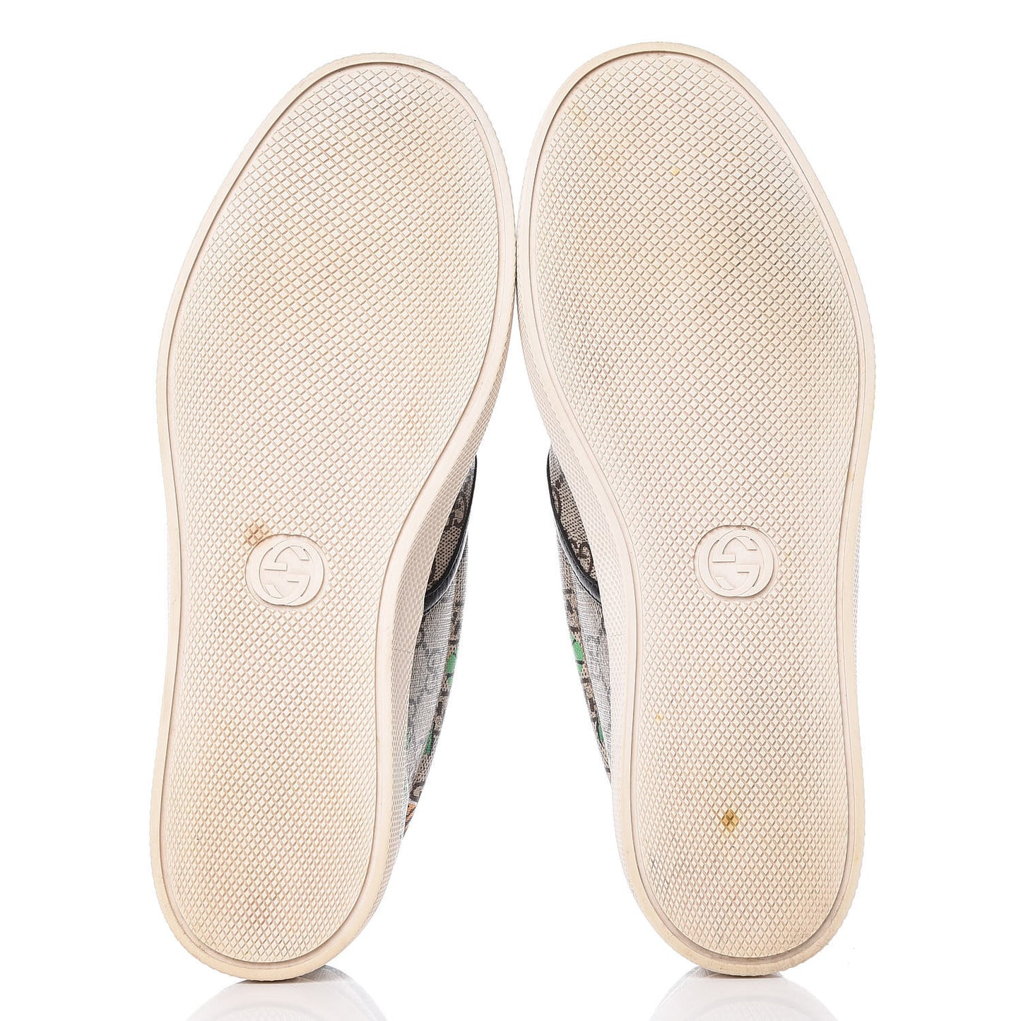 GG Supreme Monogram Bengal Mens Dublin Slip On Sneakers 8 Beige Yard