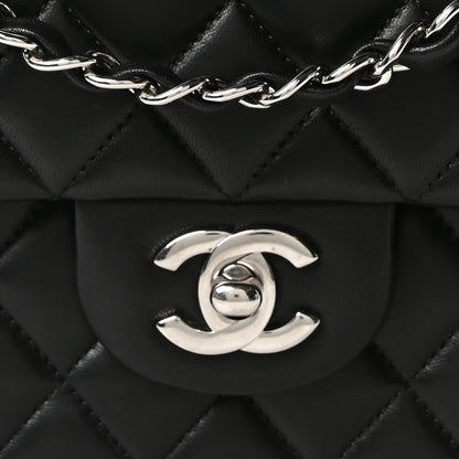 Chanel Lambskin Quilted Medium Double Flap Black 7 of 10