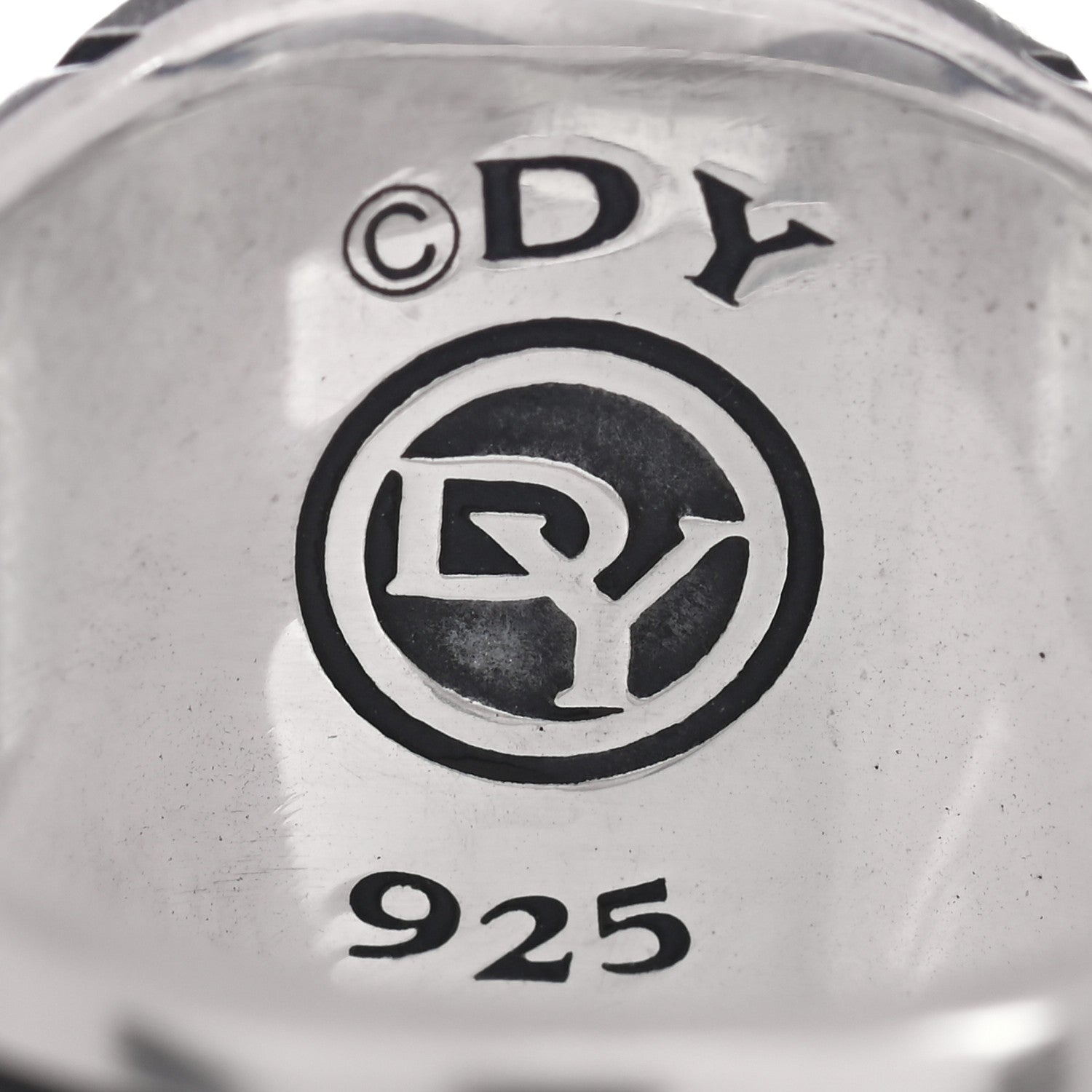 David Yurman Sterling Silver Forged Carbon Signet Ring 61 9.75 5 of 5