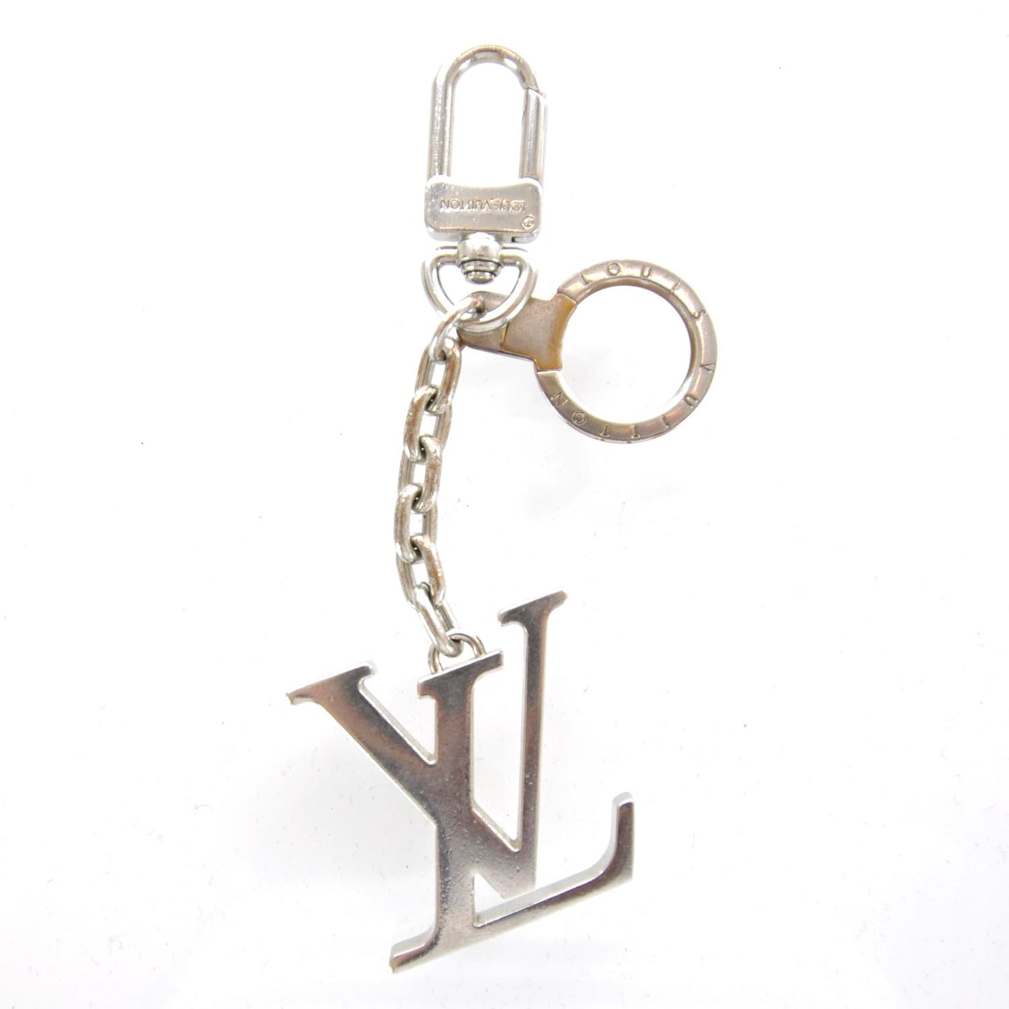 LV Initials Key Holder Silver