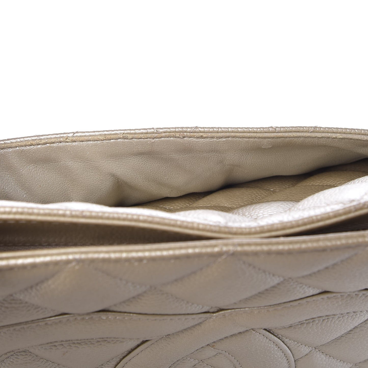 Caviar Quilted Medallion Tote Pearl