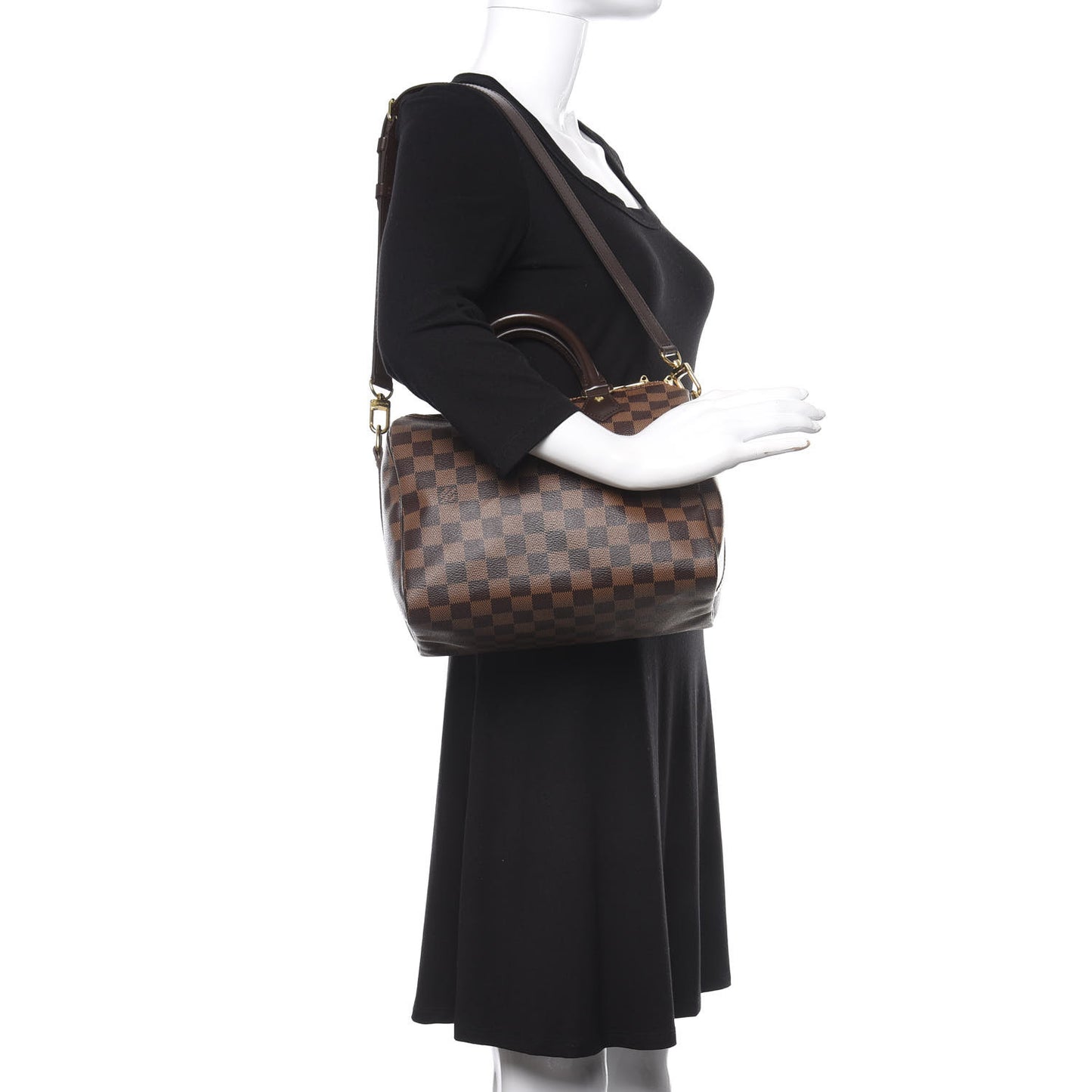 Damier Ebene Speedy Bandouliere 25