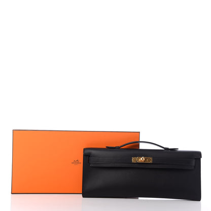 Hermes Swift Kelly Cut Clutch Pochette Black 7 of 7