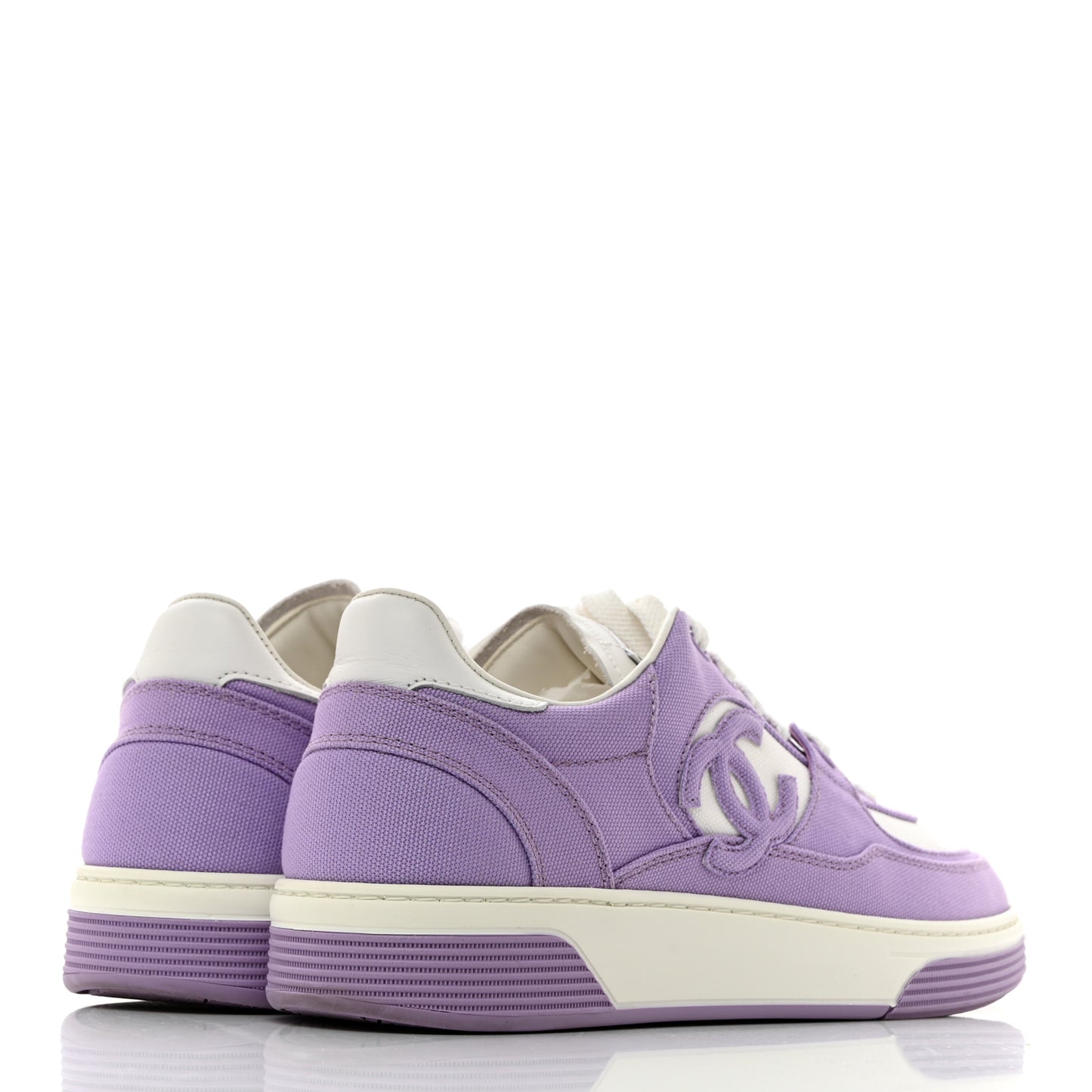 Cotton Sneakers 38 Purple White