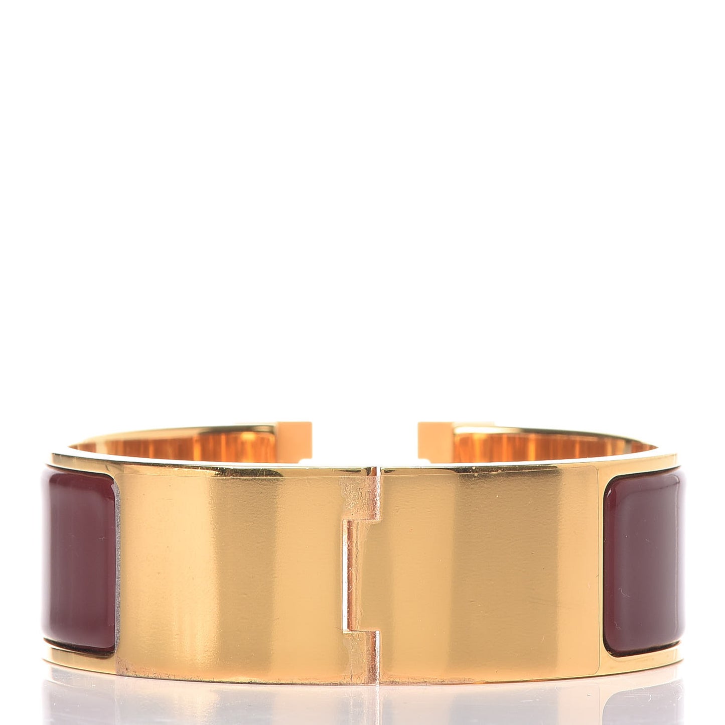 Enamel Wide Clic Clac H Bracelet PM Bourgogne