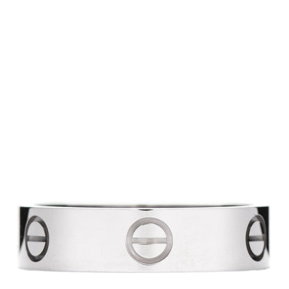 Cartier 18K White Gold 5.5mm LOVE Ring 61 9.5 1 of 4
