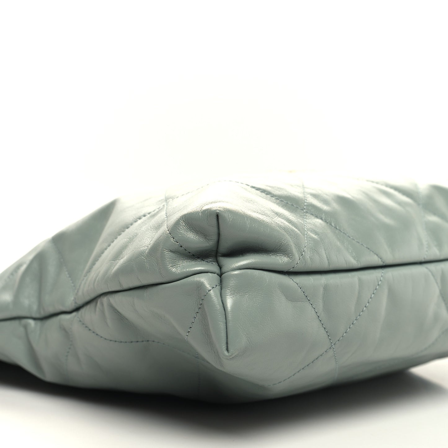 Shiny Calfskin Quilted Chanel 22 Grey