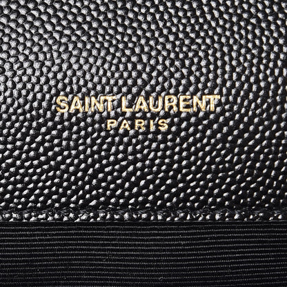 Saint Laurent Grain De Poudre Medium Classic Monogram Kate Satchel Black 5 of 7