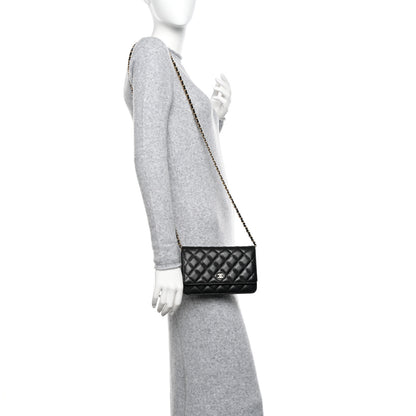 Chanel Caviar Quilted Wallet on Chain WOC Black 2 of 10