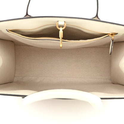 Gucci New Shangai Calfskin Tiger Savanah Textured Calfskin Medium Tote Chalky White Multicolor 5 of 20