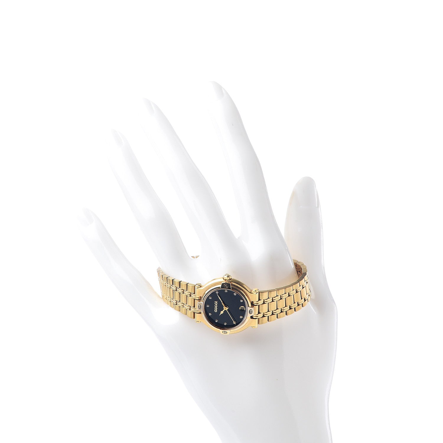 Gucci Stainless Steel Diamond 25mm 9200L Quartz Watch Black 2 of 6