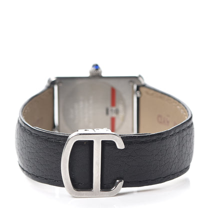 Cartier Stainless Steel Alligator 24mm Tank Solo Quartz Watch 3 of 6