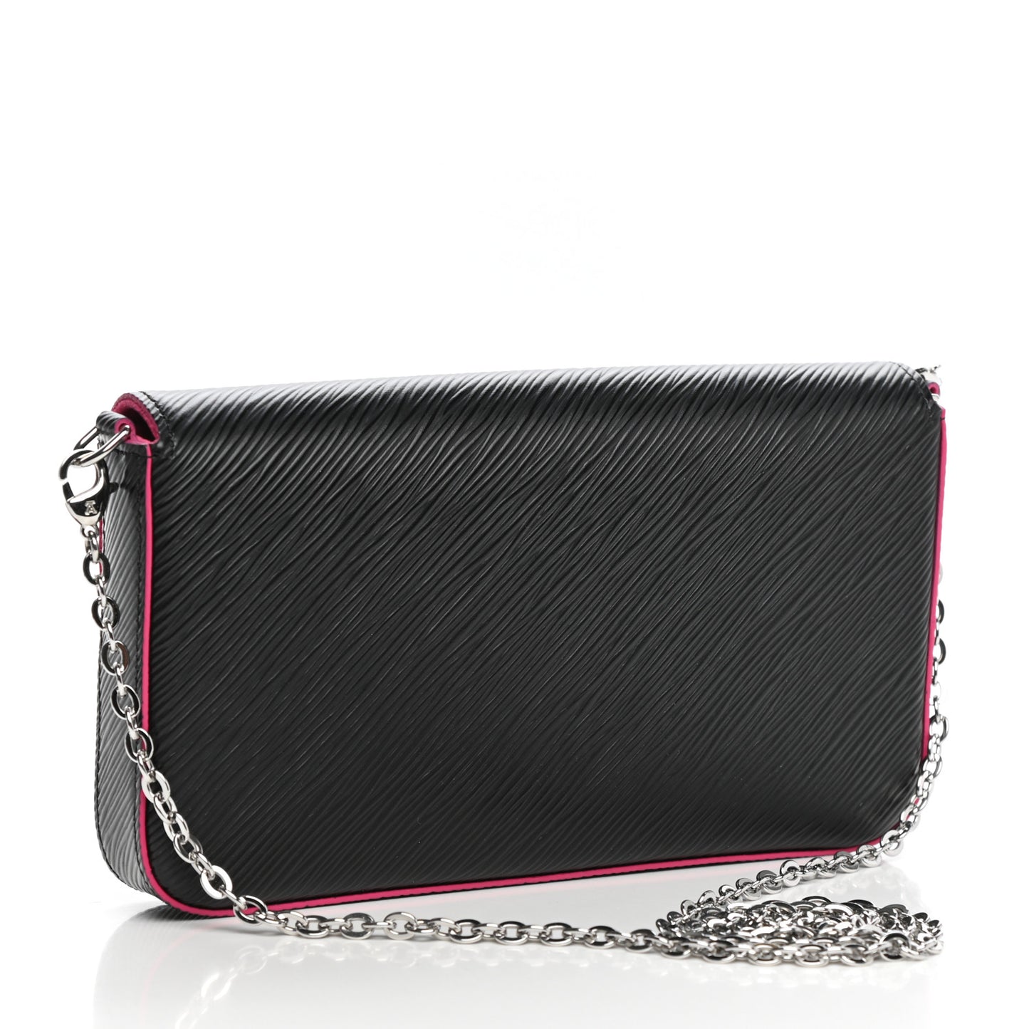 Epi Pochette Felicie Black Hot Pink