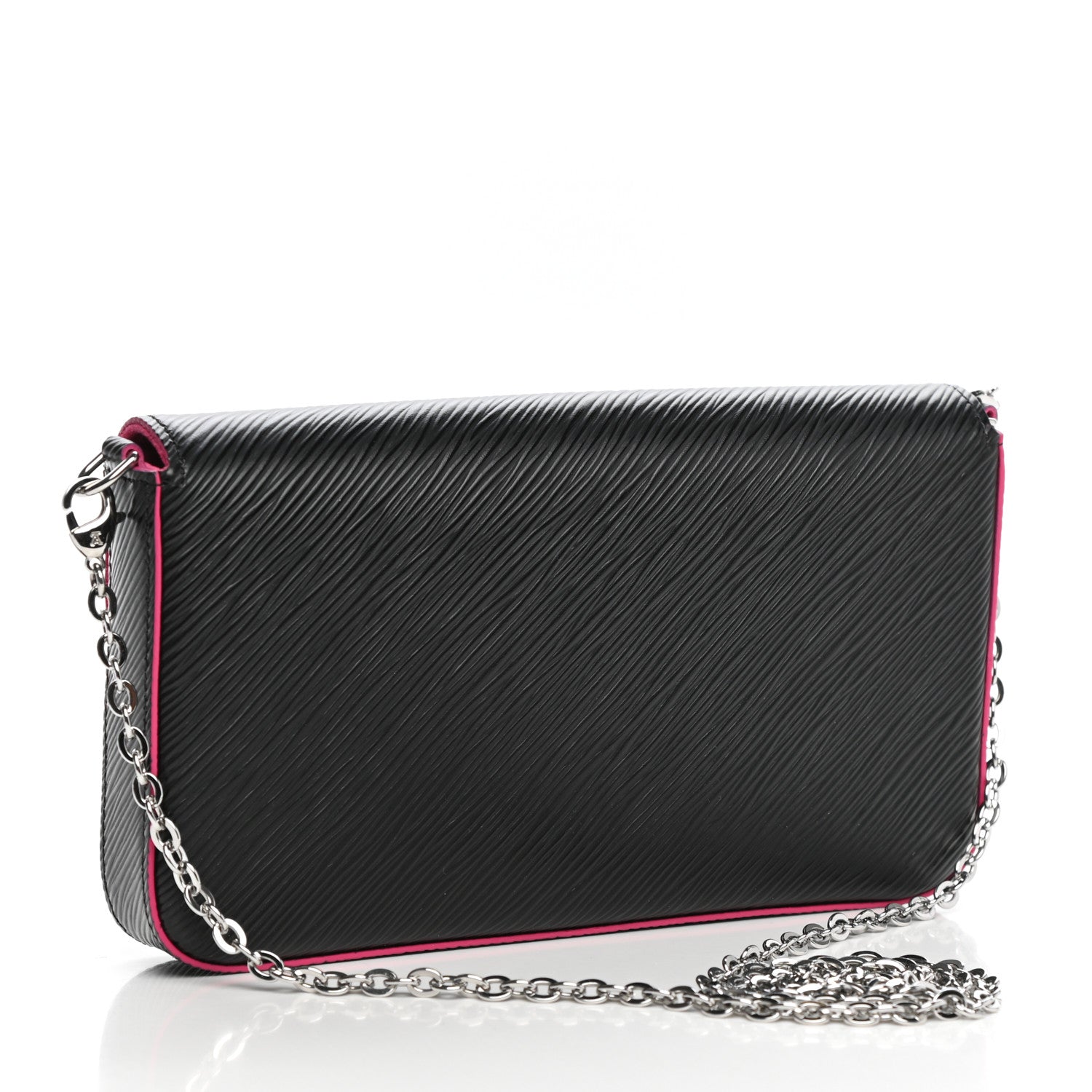 Louis Vuitton Epi Pochette Felicie Black Hot Pink 3 of 12