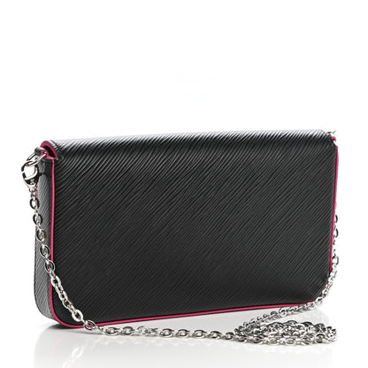Louis Vuitton Epi Pochette Felicie Black Hot Pink 3 of 12