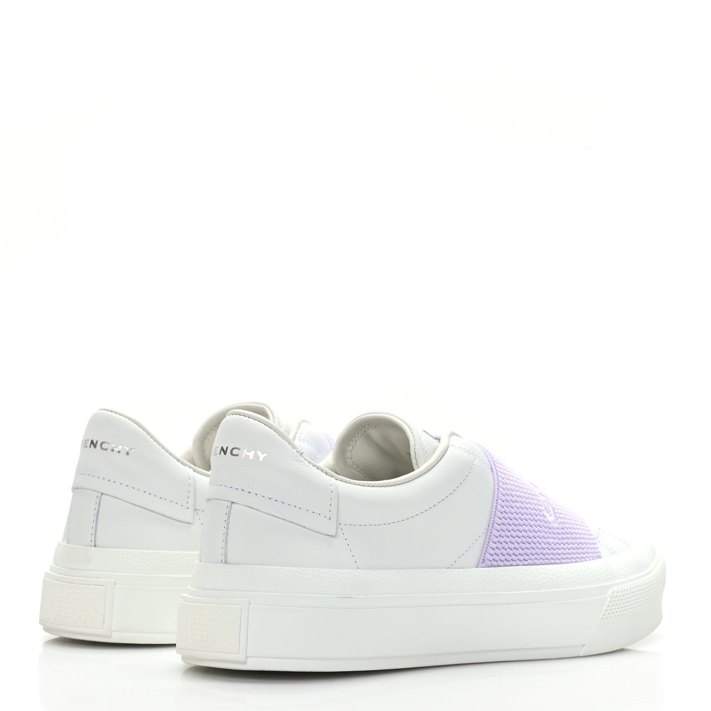 Calfskin Band Logo Womens City Sport Sneakers 36.5 Lilac
