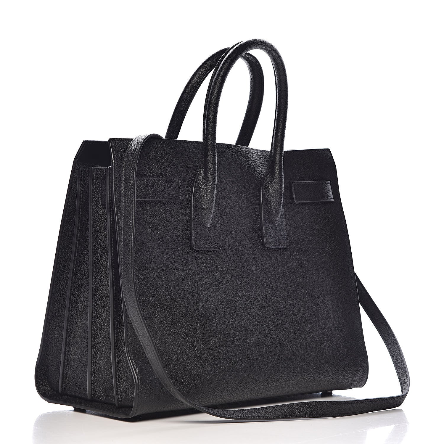 Saint Laurent Grained Calfskin Small Sac De Jour Black 3 of 13