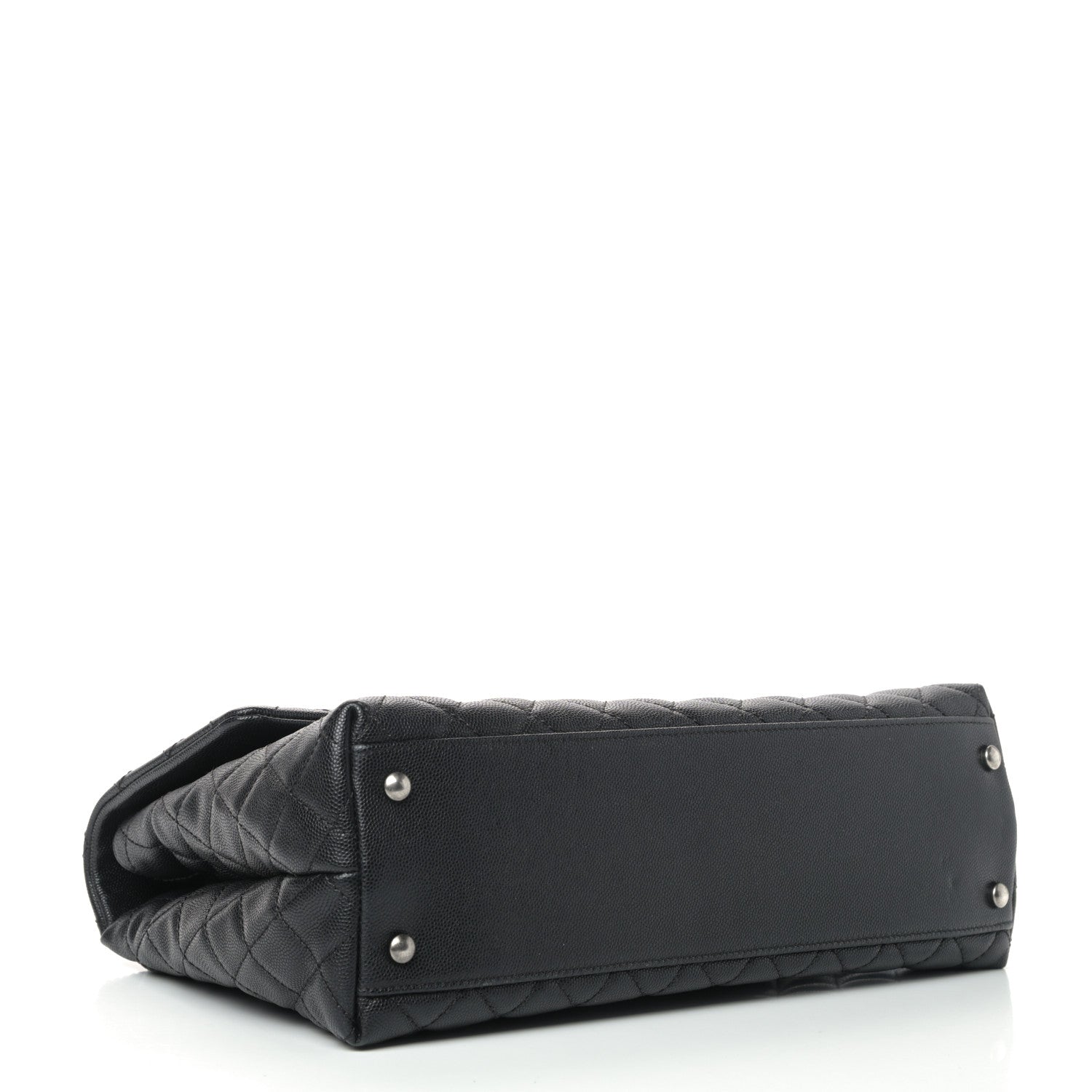 Chanel Caviar Lizard Quilted Medium Coco Handle Flap Black 3 of 10