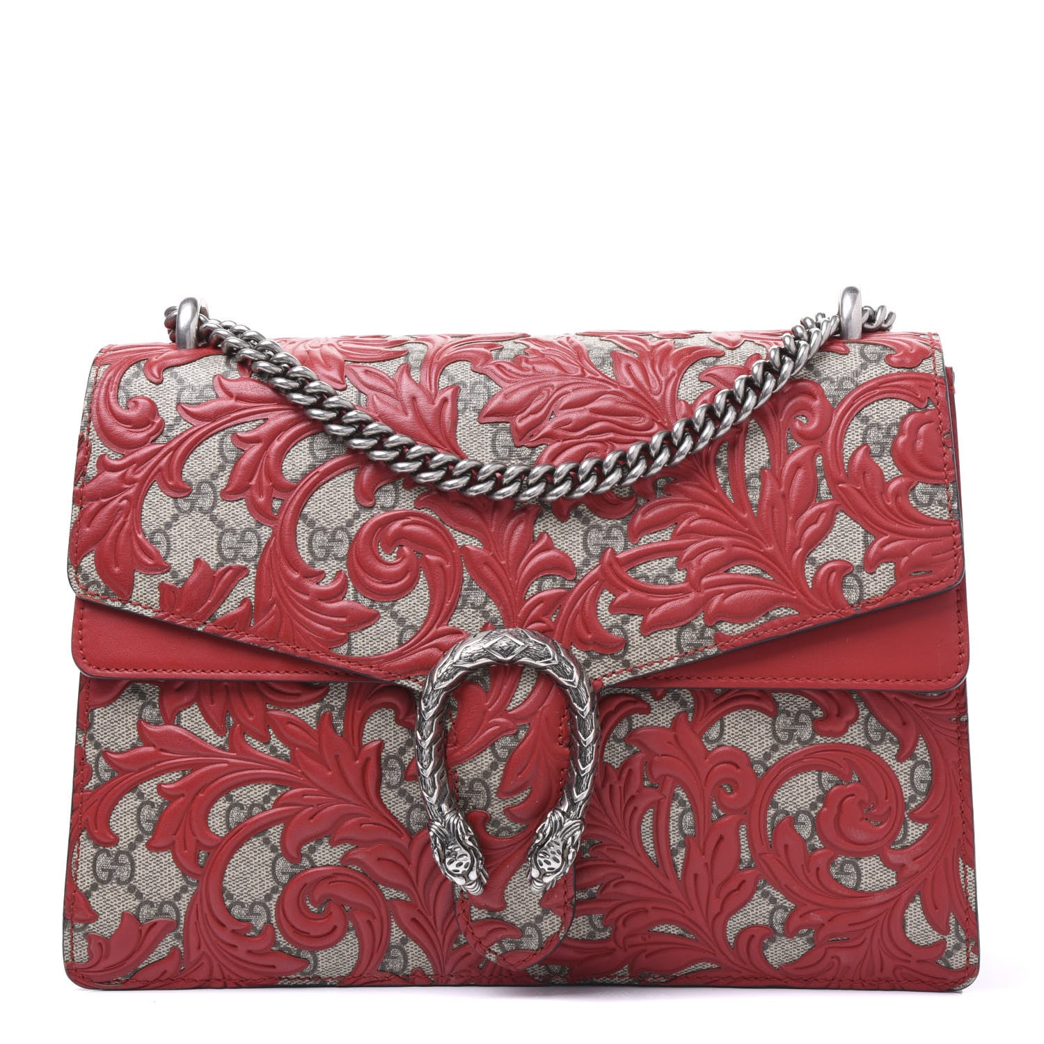 Gucci GG Supreme Monogram Arabesque Medium Dionysus Shoulder Bag Hibiscus Red 1 of 8