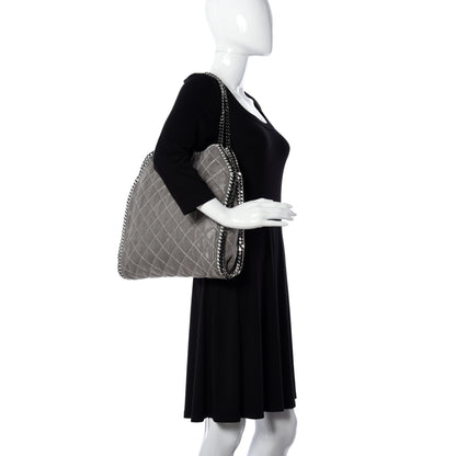 Stella McCartney Shaggy Deer Quilted Small Falabella Tote Light Grey 2 of 9