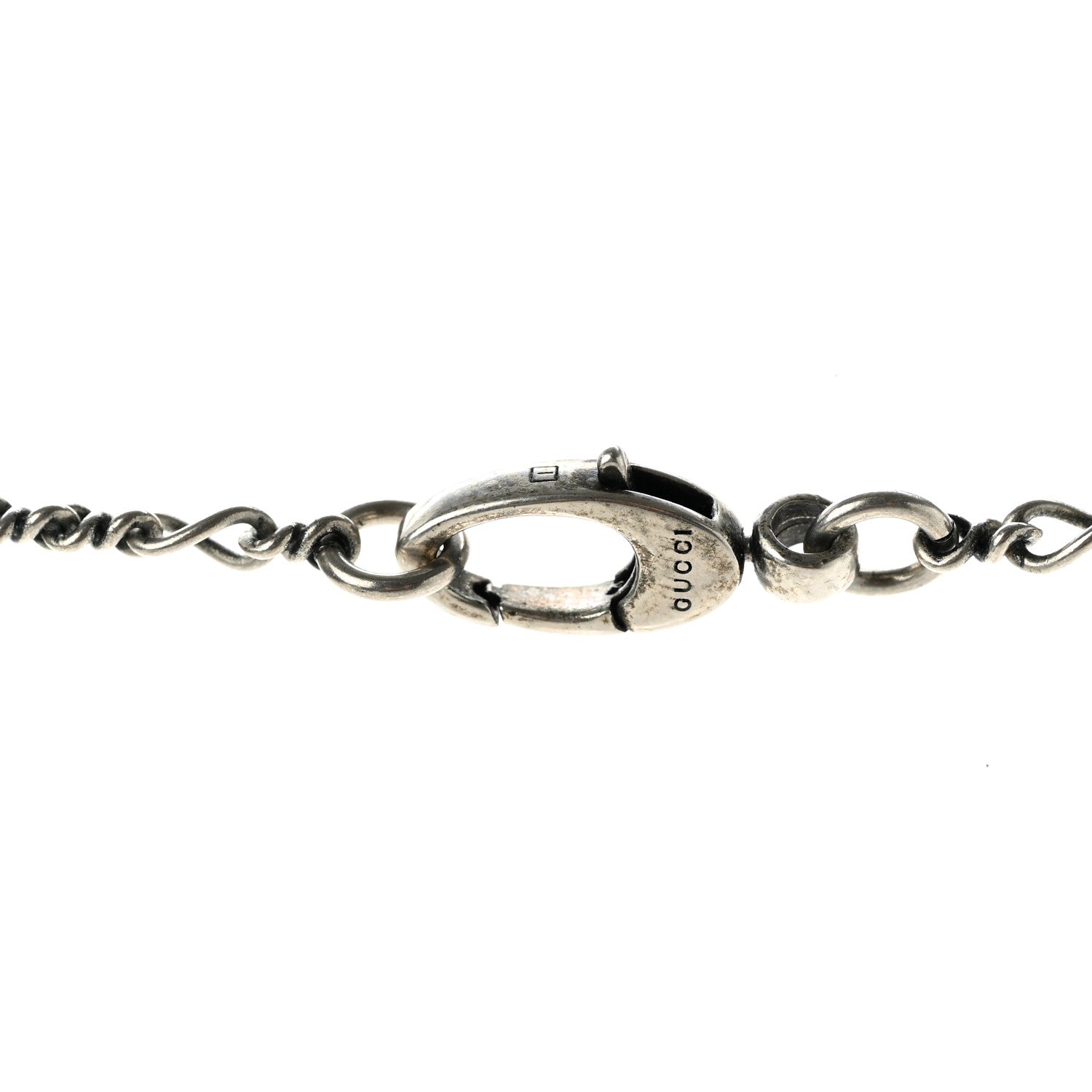 Gucci Enamel Brass Lion Head Crucifix Necklace Black 6 of 7