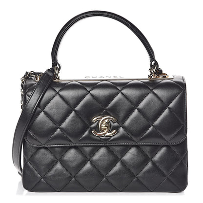 Chanel Lambskin Quilted Small Trendy CC Dual Handle Flap Bag Black 1 of 10