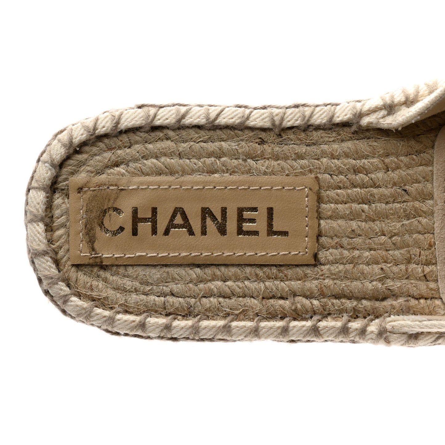 Denim CC Espadrille Mules 36 White Black