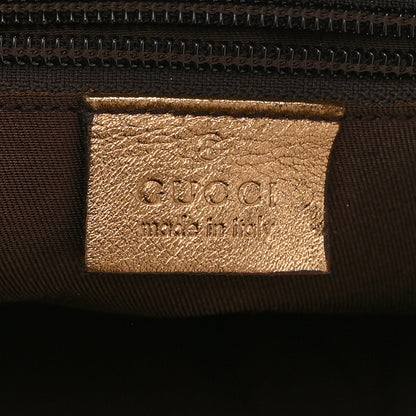 Gucci Monogram Web Medium Half Moon Hobo Gold Pink 6 of 10