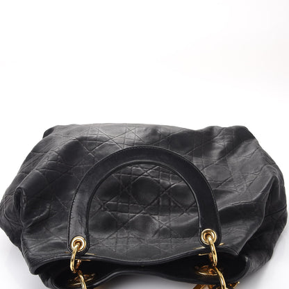 Christian Dior Lambskin Cannage Large Soft Lady Dior Shopping Tote Black 10 of 15
