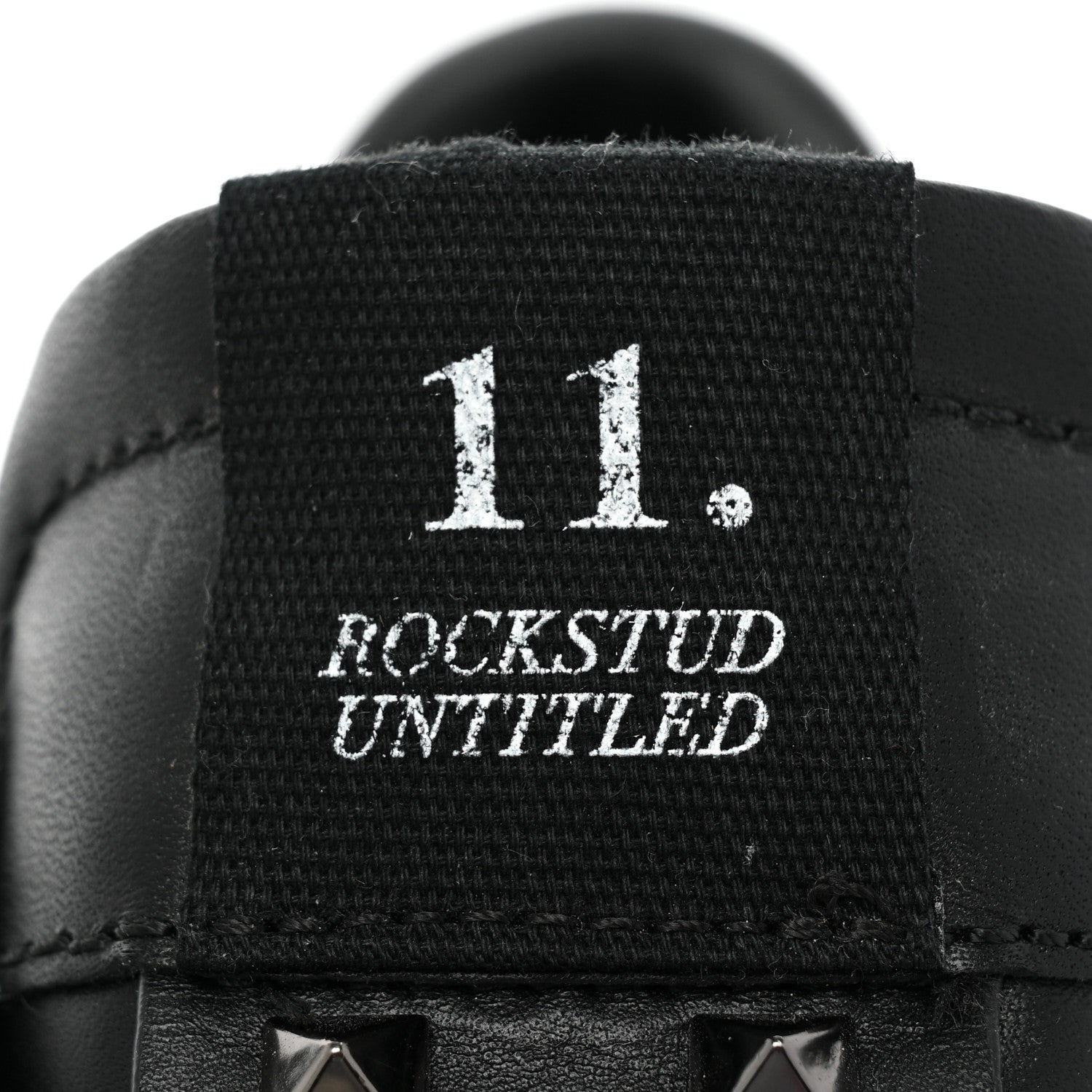 Valentino Garavani Calfskin Mens Rockstud Untitled Open Sneakers 42 Black 10 of 13