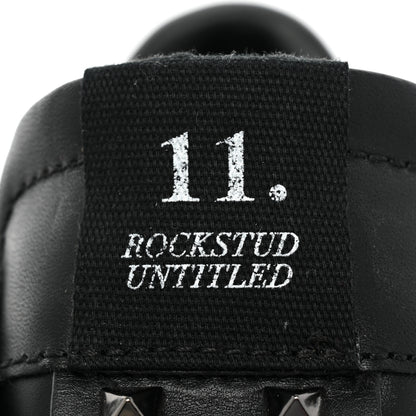 Valentino Garavani Calfskin Mens Rockstud Untitled Open Sneakers 42 Black 10 of 13