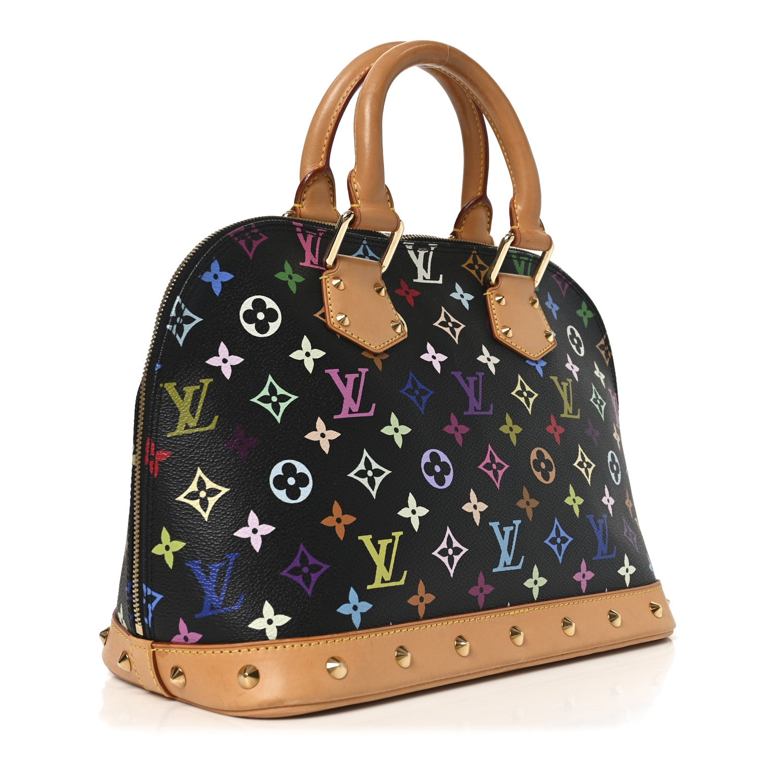 Louis Vuitton Monogram Multicolor Alma PM Black 3 of 9