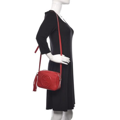 Gucci Pebbled Calfskin Small Soho Disco Bag Tabasco Red 2 of 12