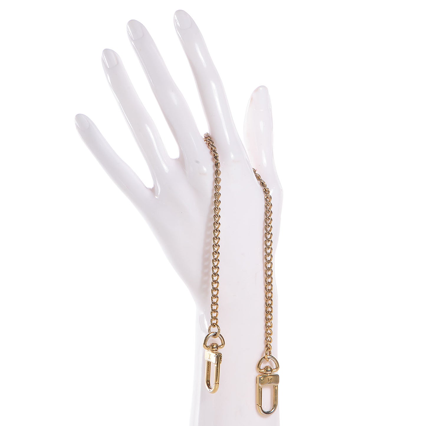 Metal Pochette Extender Key Ring Chain Gold