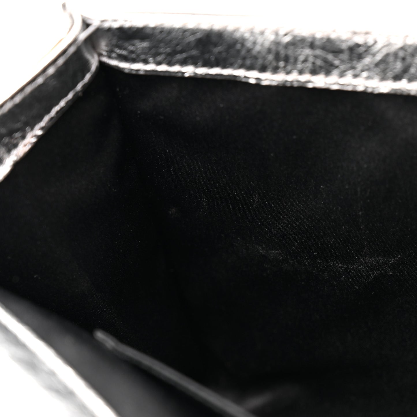 Metallic Calfskin Monogram Large Belle De Jour Clutch Silver